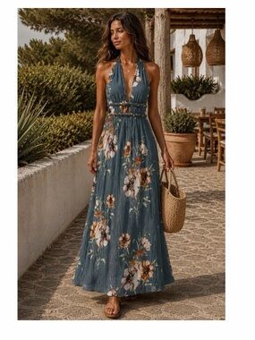 ILLA ILLA Halter Maxi dress